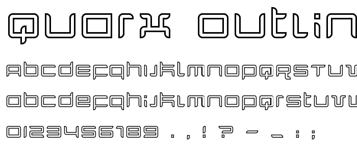 Quarx Outline font